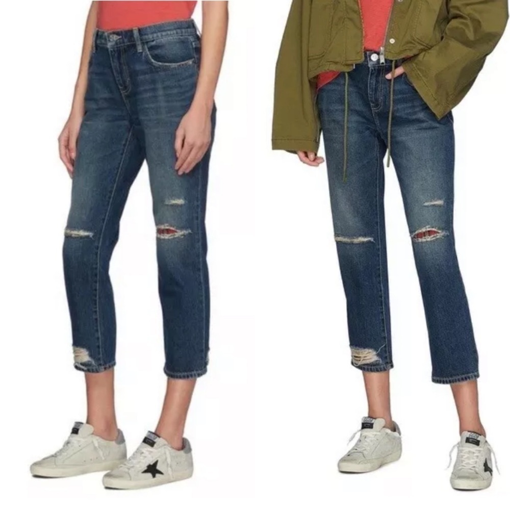 Current/Elliott Repaired Fling Jeansโ in Becker Rip